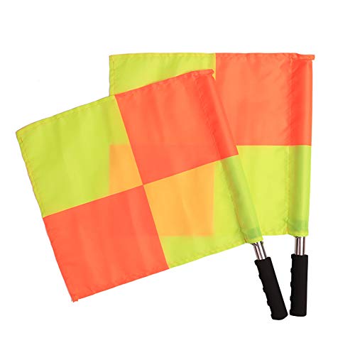 Fliyeong Griff Linienrichter Fahnen Rot Gelb Platz Gitter Schiedsrichter Flagge für Fußballtraining Engagiert 2 Stücke Fliyeong Griff Linienrichter Fahnen Rot Gelb Platz Gitter Schiedsrichter Flagge für Fußballtraining Engagiert 2 Stücke von Fliyeong