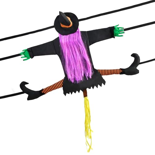 Außen Hexen Dekoration,Fliegende Abgestürzte Hexen - Festlich & Lustig Groß Deko Für Tür Garten Fest Baum Vordereingang von Flkiglm