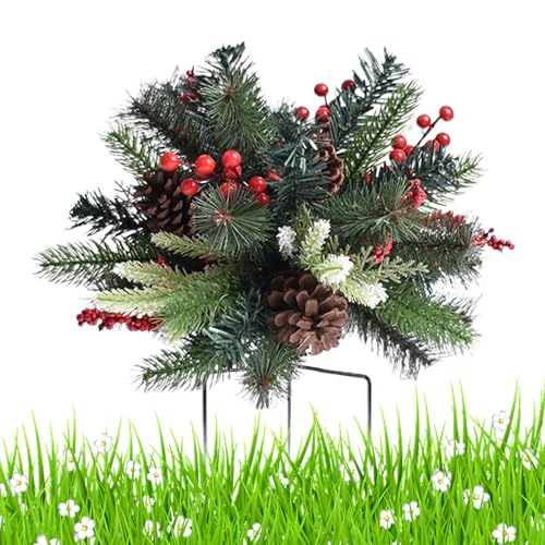 Christbaum Pflanzkübel Füllmaterial | Künstlicher Weihnachtsschmuck für mit Dreibeinstütze und Erdstab | Festliche Deko für Zuhause Feiertage Studentenwohnheim | Winterfeiern im Freien von Flkiglm