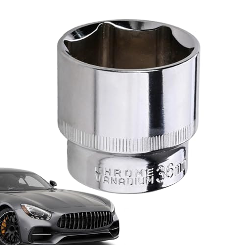 Flkiglm 36mm Nuss Steckschlüssel Mit 13mm Antrieb - 6-Kant Tiefnuss Mit Rostgeschütztem Antrieb,Stahl Radnabenschlüssel Für Achswelle Kfz-Reparatur Handwerkzeug Flkiglm 36mm Nuss Steckschlüssel Mit 13mm Antrieb - 6-Kant Tiefnuss Mit Rostgeschütztem Antrieb,Stahl Radnabenschlüssel Für Achswelle Kfz-Reparatur Handwerkzeug von Flkiglm