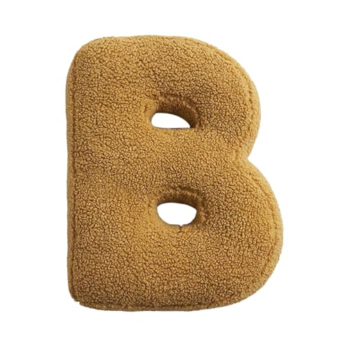 Flkiglm Buchstabekissen 30x38cm Plüsch Buchstaben Wurfkissen Englisches Alphabet Kissen Waschbar Baumwolle Buchstabe Kissen Buchstabeform Dekokissen Für Kinderzimmer Sofa Bett Boden Auto von Flkiglm