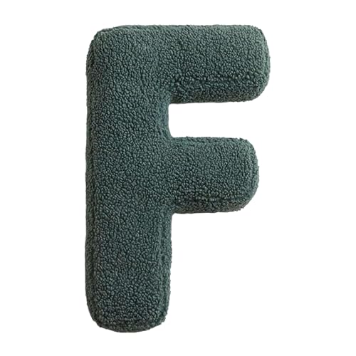 Flkiglm Buchstabekissen 30x38cm Plüsch Buchstaben Wurfkissen Englisches Alphabet Kissen Waschbar Baumwolle Buchstabe Kissen Buchstabeform Dekokissen Für Kinderzimmer Sofa Bett Boden Auto von Flkiglm