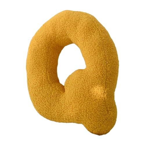 Flkiglm Buchstabekissen 30x38cm Plüsch Buchstaben Wurfkissen Englisches Alphabet Kissen Waschbar Baumwolle Buchstabe Kissen Buchstabeform Dekokissen Für Kinderzimmer Sofa Bett Boden Auto von Flkiglm