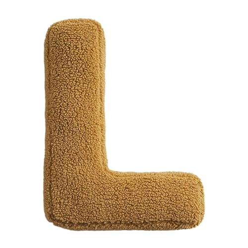 Flkiglm Buchstabekissen 30x38cm Plüsch Buchstaben Wurfkissen Englisches Alphabet Kissen Waschbar Baumwolle Buchstabe Kissen Buchstabeform Dekokissen Für Kinderzimmer Sofa Bett Boden Auto von Flkiglm
