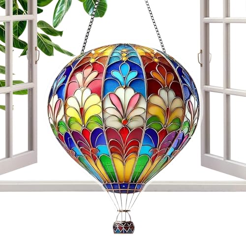 Heißluftballon Dekoration - Bunter Heißluftballon Rasendekoration,Wetterfeste Zierde Für Garten Terrasse Und Außenbereich Heißluftballon Dekoration - Bunter Heißluftballon Rasendekoration,Wetterfeste Zierde Für Garten Terrasse Und Außenbereich von Flkiglm