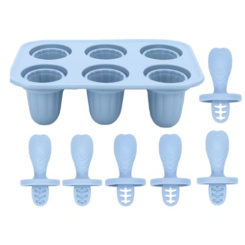 Kindereisform - Gefrierfachformen 6 Fächer Kuchen Am Stiel Form - Wiederverwendbare Silikonform Für Selbstgemachte Gefrorene Leckereien Und Kreative Dessertzubereitung von Flkiglm