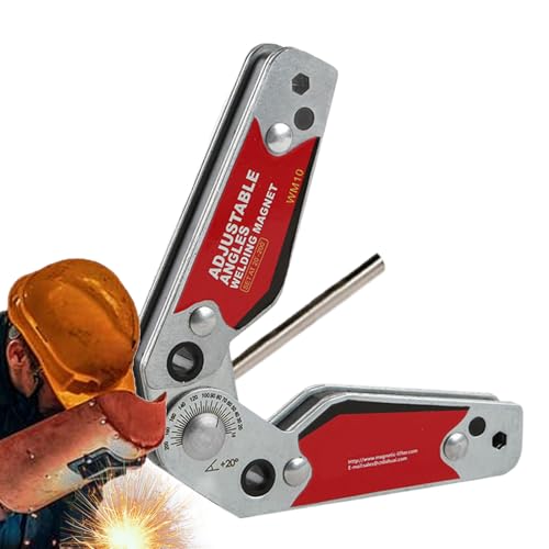 Magnetische Schweißerderung - Verstellbares Positionierwerkzeug Für Winkel Von 20° Bis 200°,Robuste Umschaltbare Magnete Für Werkstatt Auto Werft Bau Garage Landwirtschaft Rohr Dachmontage von Flkiglm