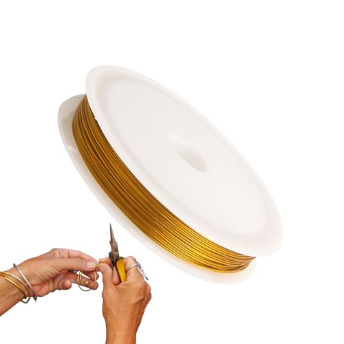 Schmuckdraht | Stahlperlendraht für Schmuckherstellung | Flexible Schnur für Armbänder Halsketten Anfänger Bastler Handarbeit Schmuckdraht | Stahlperlendraht für Schmuckherstellung | Flexible Schnur für Armbänder Halsketten Anfänger Bastler Handarbeit von Flkiglm