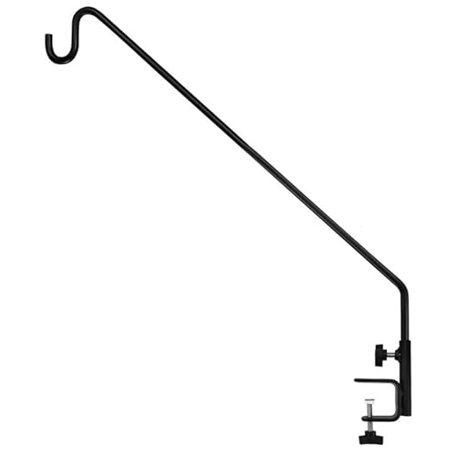 Vogelfutterspender Aufhänger Für Geländer 71cm Mit Mitgelieferten C Clip Behoben Metall Gartenstab Mit Haken 360 Grad Haken Drehbarer Zum Aufhängen Von Pflanzen Laternen Windspielen von Flkiglm