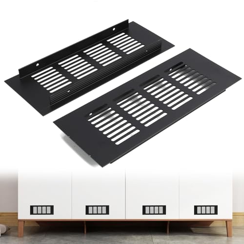 2 Stück Lüftungsgitter, aus Aluminiumlegierungs Material, Lüftungsgitter Schwarz 20 × 8 cm– für Schränke, Schuhschränke und Garderoben, Einfache Installation, Langlebig und Praktisch 2 Stück Lüftungsgitter, aus Aluminiumlegierungs Material, Lüftungsgitter Schwarz 20 × 8 cm– für Schränke, Schuhschränke und Garderoben, Einfache Installation, Langlebig und Praktisch von Fllyvly