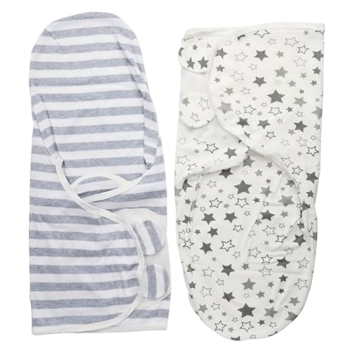 Pucksack 2er Set I Baumwoll,Puckdecke in S (0-3 Monate) und L (3-6 Monate) I Baby mühelos pucken I atmungsaktives Pucktuch mit weichen & verstellbaren Klettverschlüssen,Pucksack Baby von Fllyvly