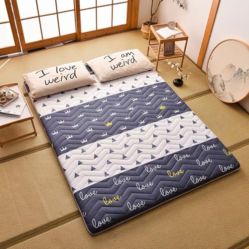 FloAPa Japanische Futon Matratze Faltbar Tatami Bodenmatte Tragbare Camping Matratze Schlafmatte Bodenliege Couch Bett Queen,001,90 * 200CM von FloAPa