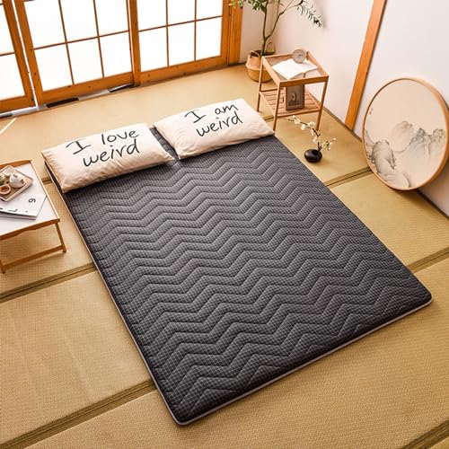 FloAPa Japanische Futon Matratze Faltbar Tatami Bodenmatte Tragbare Camping Matratze Schlafmatte Bodenliege Couch Bett Queen,003,150 * 200CM von FloAPa