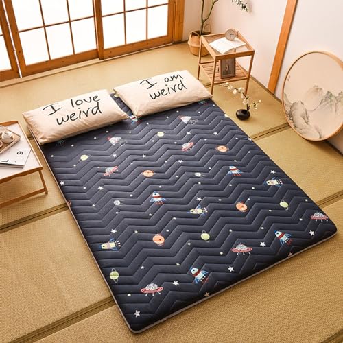 FloAPa Japanische Futon Matratze Faltbar Tatami Bodenmatte Tragbare Camping Matratze Schlafmatte Bodenliege Couch Bett Queen,004,100 * 200CM von FloAPa