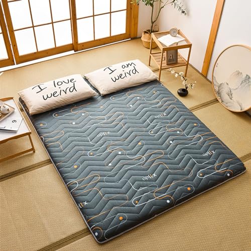 FloAPa Japanische Futon Matratze Faltbar Tatami Bodenmatte Tragbare Camping Matratze Schlafmatte Bodenliege Couch Bett Queen,005,90 * 200CM von FloAPa