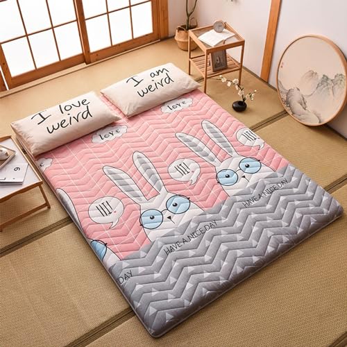 FloAPa Japanische Futon Matratze Faltbar Tatami Bodenmatte Tragbare Camping Matratze Schlafmatte Bodenliege Couch Bett Queen,007,120 * 200CM von FloAPa