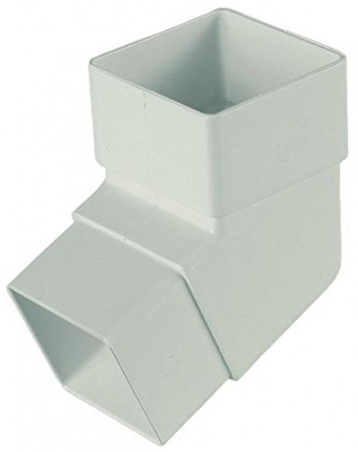 FLOPLAST 65mm Square Downpipe 112.5 Degree Offset Bend - White by FloPlast von FloPlast