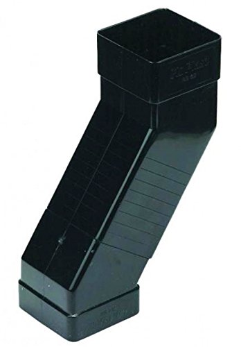 FLOPLAST Vierkant-Fallrohr, verstellbar, 65 mm, Schwarz von FloPlast