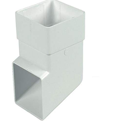 Floplast Quadratische Fallrohr-Schuhe, 65 mm, Weiß, 2 Stück von FloPlast