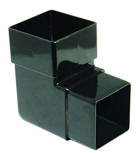 floplast Winkel-/ Bogen-Steckanschluss für quadratisches Fallrohr, 65 mm, 92,5 Grad versetzt gebogen – schwarz – 2 Stück floplast Winkel-/ Bogen-Steckanschluss für quadratisches Fallrohr, 65 mm, 92,5 Grad versetzt gebogen – schwarz – 2 Stück von FloPlast