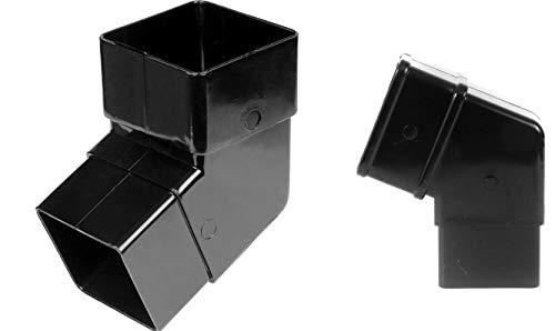 floplaststeckanschluss für Abflussrohr 65 mm, quadratisch, Fallrohr 112,5 Grad versetzt Bend – schwarz – 2 Stück floplaststeckanschluss für Abflussrohr 65 mm, quadratisch, Fallrohr 112,5 Grad versetzt Bend – schwarz – 2 Stück von FloPlast