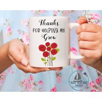 Danke Für Die Hilfe Mir Wachsen Rote Rosen Kaffeebecher, Ende Des Jahres Geschenk Lehrer Schulleiter Schulleiter, Instructor Coach Mentor Cup von FloatYourBoatDesignz