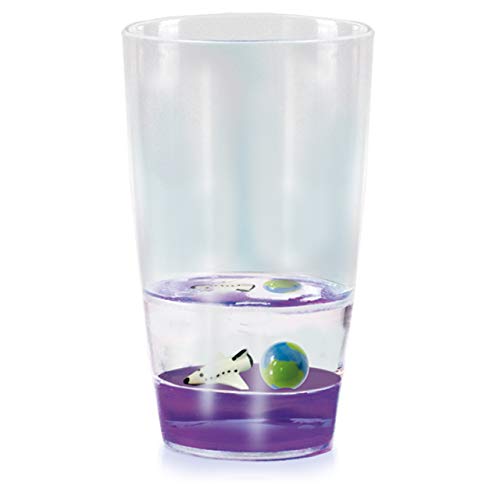 Floatarama Tumbler - Spaceshuttle von Deluxebase. Acryl-Trinkglas mit schwimmenden Tierfiguren. 250 ml BPA-frei Spaceshuttle Trinkglas für Kinder und Erwachsene. von Deluxebase