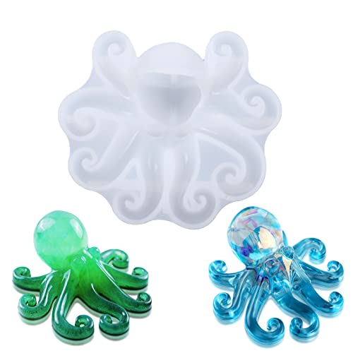 Floatdream 3D Oktopus Epoxidharz Formen, DIY Oktopus Silikonform, Simulation Oktopus Silikonformen, Für Heimdekorationen, Dekorationen für Meeresfeste, Herstellung von Schokoladenfondant von Floatdream