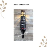 Grablicht Solar, Personalisiert, Gedenklicht, Trauerlicht, Erinnerungslicht, Grab von Flockiplotti
