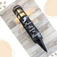 Grablicht Solar Engel, Personalisiert, Gedenklicht, Trauerlicht, Erinnerungslicht, Grabschmuck, Grabkerze, Grabdeko von Flockiplotti