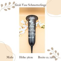 Grabvase, Grabdeko, Grabschmuck 3 Schmetterlinge von Flockiplotti