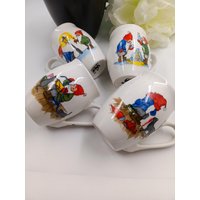 Vintage Wwf Sweden Porcelain Mugs Set Of 4 Tomte Gnome Cups 1990S Scandinavian Glögg Espresso Coffee Collectible Vintage Wwf Sweden Porcelain Mugs Set Of 4 Tomte Gnome Cups 1990S Scandinavian Glögg Espresso Coffee Collectible von FlohmiOmi