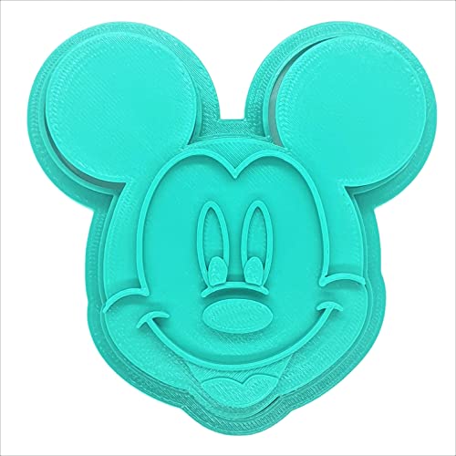 Floki3D Mickey Mouse Ausstechform - 2-teiliges Set mit Keksausstecher und Keksstempel für professionelle Ergebnisse von Floki3D