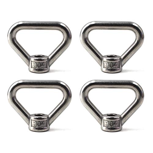 M10 Hebeöse Mutter Ring Dreiecksform Gewinde Augenmutter 304 Edelstahl Mutter 4 Stück von Flomore