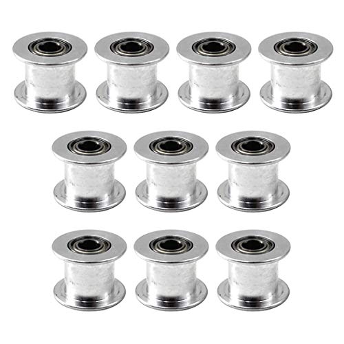 GT2 idler pulley 20 teeth zahnriemenscheibe 4mm bohrung umlenkrollen für seile 6mm 3D Drucker Zahnriemen Rolle Packung mit 10 von Flomore