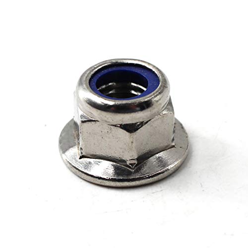 M12 Nylon Flansch muttern Edelstahl 307 Sechskantmuttern Kontermutter (10 Stücke) von Flomore