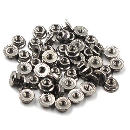 M5 flanschmuttern Edelstahl 304 muttern mit flansch Packung mit 100 von Flomore