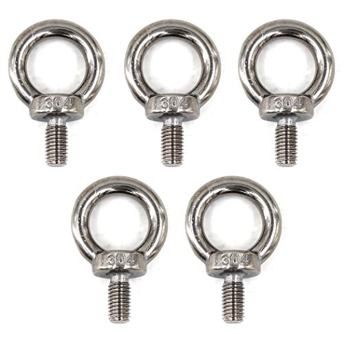 M8 Eye Bolt 304 Edelstahl Heavy Duty Lifting Ring Bolt Schrauben (5 Stücke) von Flomore