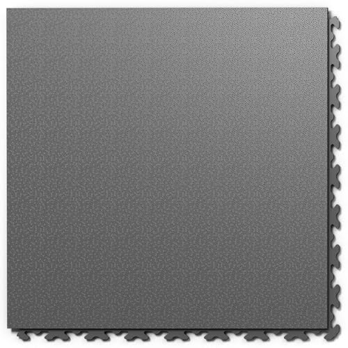 PVC Klickfliese Invisible Leder-Optik 6,7mm für industriellen Einsatz - Anti-Rutsch-Profil 46,8cm × 46,8cm Anthrazit von Floor Brothers