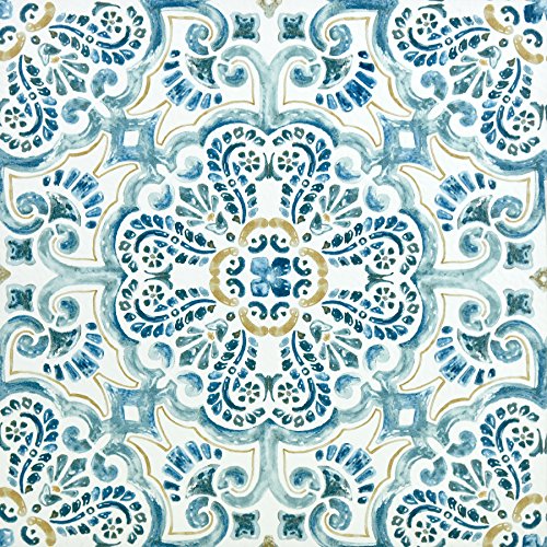 Wallpops fp2477 Fontaine schälen und Stick Boden Fliesen, Blues, von 10 Stück von FloorPops