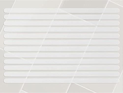 Antirutsch Streifen selbstklebend für Dusche & Badewanne in transparent & weiß - Antirutschstreifen Dusche Antirutschpad - rutschfeste Sticker für Duschwanne Bad (50 x 650 mm, 10 St., Transparent) von Floordirekt