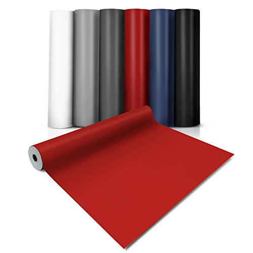 CV Bodenbelag Vinylboden Unifarben Expotop - abriebfester PVC Bodenbelag - viele Farben (100 x 200 cm, Rot) von Floordirekt