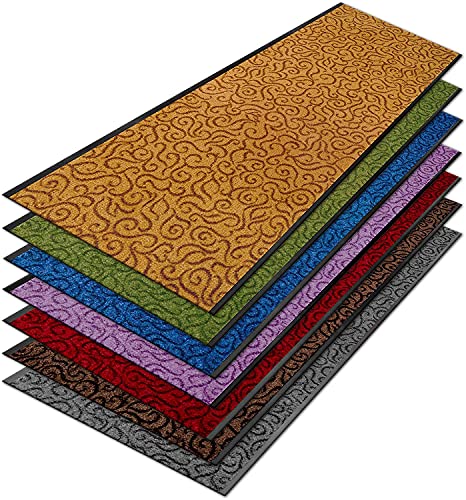 Floordirekt Design-Sauberlaufmatte Brasil | Schmutzfangmatte in vielen Farben und Größen | Türvorleger | Strapazierfähig & pflegeleicht (60 x 90 cm, Anthrazit) von Floordirekt