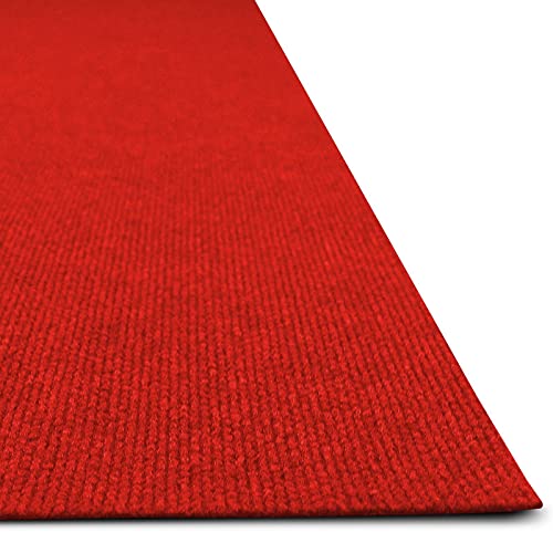 Event- und Messeteppich | Nadelfilz Teppich | Teppich für Messe, Hochzeit & Events | Bodenbelag in vielen Farben & Größen (200 x 1500 cm, Rot 43 LV) von Floordirekt