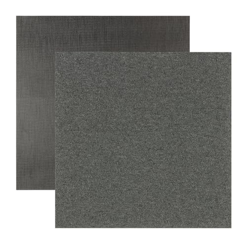 FLOORDIREKT - Teppichfliesen selbstliegend für Büro & Gewerbe - Fliesen Teppiche je 50x50 cm - robuster Teppichboden - Bodenfliesen mit antirutsch Vinyl Rücken (Edinburgh Anthrazit Edg135f04, 50x50) von Floordirekt