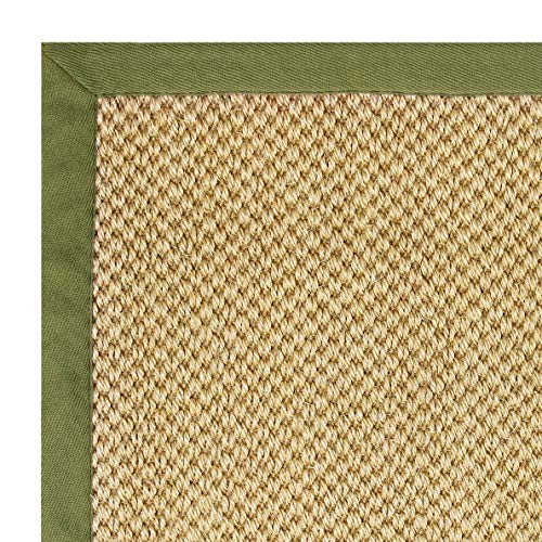 Floordirekt 100% Reiner Sisal-Teppich mit Bordüre | Wohnzimmerteppich | Naturteppich | Tiger-Eye | in 3 Farben und 2 Größen (160 x 230 cm, Natur/Taupe) von Floordirekt