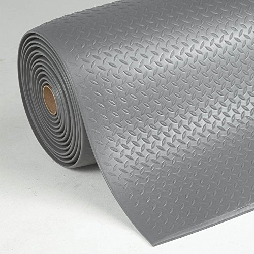 Floordirekt Anti-Ermüdungsmatte Dyna-Protect Diamond - 60 x 250 cm, Grau - Robuste Arbeitsplatzmatte - Entlastet die Gelenke für mehr Komfort beim Stehen von Floordirekt