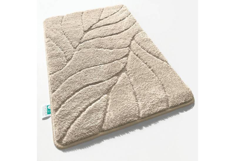 Floordirekt Badematte Maris, Badvorleger mit Blattstruktur, Polyester, Verfügbar in verschiedenen Farben und Größen von Floordirekt