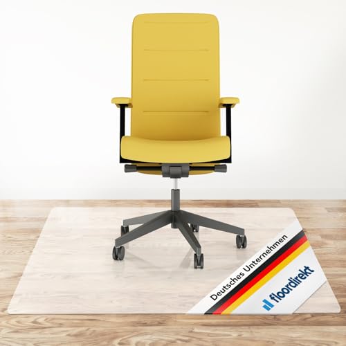 Floordirekt Bodenschutzmatte für Hartböden - Neo - halbtransparente Bürostuhlunterlage Bodenmatte Stuhlunterlage - Stärke: 1,5 mm (Halbtransparent, 90 x 800 cm) von Floordirekt