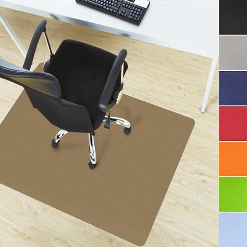 Floordirekt Bodenschutzmatte für Hartböden - farbige Bürostuhlunterlage Bodenmatte Stuhlunterlage aus Polypropylen - Stärke: 1,9 mm (Perlgold, 90 x 120 cm) von Floordirekt